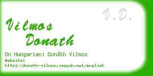 vilmos donath business card