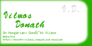 vilmos donath business card